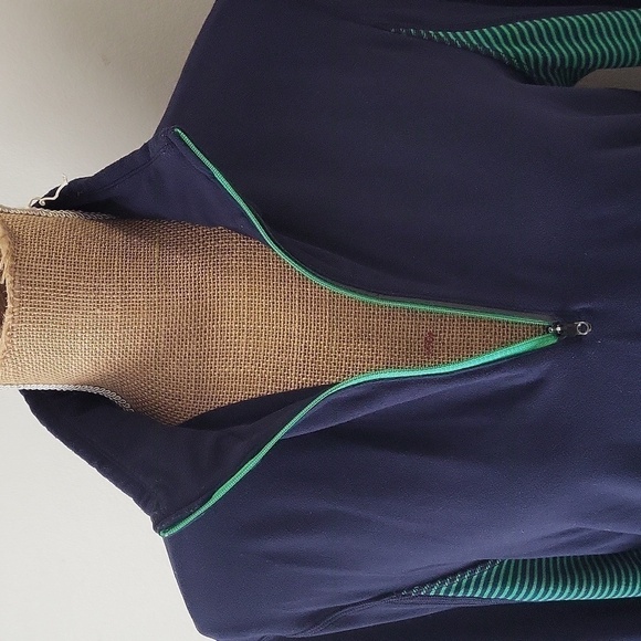 LULULEMON | Men's Navy Neon Green Half-Zip Large Long Sleeve Tee - Picture 3 of 13